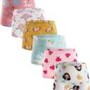 ZHTEAPR Kids Little Girls Underwear Boxer Briefs 100% Cotton Soft Panties Cartoon Cute Pattern Boyshorts 7-8 Years (Pack of 6)