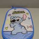 Cute Laundry Basket, Mesh Pop Up Hamper with Carry Handles, Large Capacity Collapsible Storage for Room, Dorm | Travel & Camping (Blue)