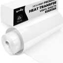 Lzerking Heat Transfer Vinyl White Htv Matte-12 x100ft Iron On Vinyl Roll for Cricut/Cameo Bundle, DIY Shirts, Bags, Socks, Shoes, Pillow and Other Frabic - Easy to Cut & Weed