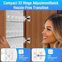 8 PCS Replacement for Blum 110 Cabinet Hinges, Hinge Back Model 30.310-11.02, Compact 33 Screw on 110 Opening Cabinet Door Hinge, Soft Close Cabinet Hinges with Screws (Mounting Plate Not Included)
