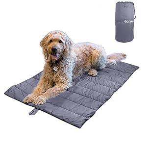 BomGaroto Portable Pet Mat - 46.5 x 33 Inch Cat and Dog Mat for Crate Bed, Dog Cage, Fireside or Camping! Waterproof Dog Beds for Medium Dogs and Small Dogs. Large Dog Bed with Storage Carry Bag