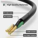 PLUGTUL 20AMP Extension Cord 25FT, NEMA 5-20 Heavy Duty Extension Cord, Lighted End, 12Gauge, SJTW, 20AMP 125V 2500W, Black
