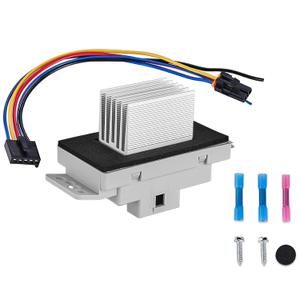 AC Blower Motor Resistor Kit with Harness for Chevrolet Chevy Silverado Tahoe Suburban Avalanche Trailblazer, GMC Sierra Envoy Yukon XL Replaces #15-81773 89018778, 89019351, 19260762