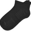 Viasox Ankle Compression Socks for Women & Men, 14 mmHg Support Improves Circulation, Extra Cushioned (Black)