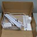 PXRACK Under Sink Organizer, Adjustable Height, 2-Pack 2 Tier Pull Out Under Cabinet Organizer, Slide Out Thickened Metal Under Sink Storage for Kitchen Bathroom Laundry Pantry Cabinet, L, White