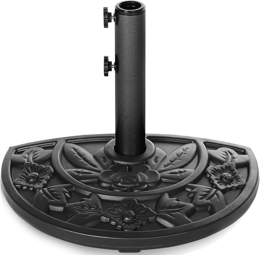 ABCCANOPY Heavy Duty 23 lbs Half Umbrella Base (Black)