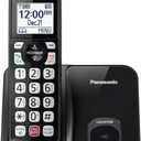 Panasonic Cordless Phone with Advanced Call Block, Bilingual Caller ID, Easy to Read Large High-Contrast Display, Expandable System with 1 Handset, KX-TGD810B (Black)