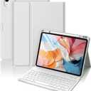 Wenlaty Keyboard Case for iPad Air 11-inch Case with Keyboard (M3/M2, 2025/2024) & Air 5th/4th Generation 10.9'' - Detachable Wireless, Thin & Light Cover with Pencil Holder for iPad Air 11-inch, Grey