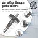 9709231 9703337 W11086780 9709511 Worm Gear Kit for KitchenAid Whirlpool 5QT&6QT, Mixer Gear Parts Drive Gear Replacement - W/Food Grade Grease