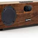2.1 Sound Bar for Smart TV, Built-in 30W Subwoofer, Bluetooth 5.0,Optical/HDMI ARC/AUX/USB Inputs, Wooden Home Theater Speaker with Remote Control
