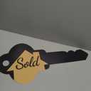 Labend Home 30" Large Sold Sign Key-Shaped - Double-Sided Home Sweet Home Real Estate Photo Prop - Closing Gift for Realtors & New Homeowners - Corrugated Plastic