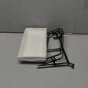 MALACASA 3 Tier Serving Trays for Party, Porcelain Serving Platters and Trays, 12 Inch Tiered Tray Stand, Fruit Tray, Trays for Serving Food, White Dessert Stand with Collapsible Sturdier Metal Rack