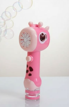 Giraffe Bubble Machine Gun, Bubbles Wands Maker For Toddlers With Bubble Solution Party Favors - Pink 