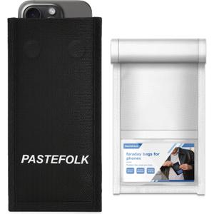 2 Pack Faraday Bags for Phones & Car Keys - Magnetic Closure, Waterproof Phone Signal Blocking Pouch, Faraday Cages for Anti-Theft, Anti-Tracking, Anti-Hacking L