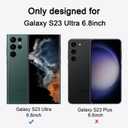 Cutebe 2 Packs Screen Protector for S23 Ultra + 2 Packs Camera Lens Protector with Tempered Glass,Touch Sensitive and Case Friendly