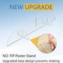 6 Pcs Acrylic Poster Board Stand Holder, 11.8 x 2.36 Inch Clear Tabletop Acrylic Sign Display Foam Board Stand for Menus Flyers Photos, 1/4" Thick Sturdy Frame for Home Office Restaurant Store Retail
