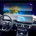 2Pack EUEKY 2024 Mustang Compatible with 2026 2025 2024 Mustang Integrated Screen Protector 2024 Ford Mustang Dark Horse / GT Premium Fastback 13.2In Nav. & 12.4In Dash Screen Protector Mustang Accessories 2024