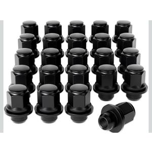 Orion Motor Tech M12x1.5 Lug Nut Set, Black 12x1.5mm Wheel Lug Nuts with Mag Seat, 24Pcs Hex Tuner Lug Nuts Compatible with Toyota Camry RAV4 Highlander Corolla Tacoma 4Runner Prius Sienna