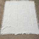 Vintage Babycrest woven acrylic fringe baby blanket
