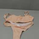 meioro Bikini Set Swimsuits for Women Low Waisted Two Piece Swimwear with Brazilian Push up Top Cheeky Bottom Bathing Suits (X-Small, Pink)