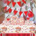 146Pcs Crawfish Boil Party Supplies Include Tableware-Plates-Napkins-Cups-Forks-Knives-Tablecloth for Seafood Boil Party Supplies Serves 24