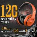 OYEALEX Active Noise Cancelling Headphones, Wireless Over Ear Bluetooth Headphones with Microphone Foldable Headphone with HiFi Audio Deep Bass for Home Travel Office Orange