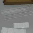 Malldii 9.5” Large Acrylic Straw Holder for Cabinet Door - Reusable Tumbler Straw Organizer Storage, Small Kitchen Accessories Container, Ultra Sticky Cupboard Door Mounted (Transparent)