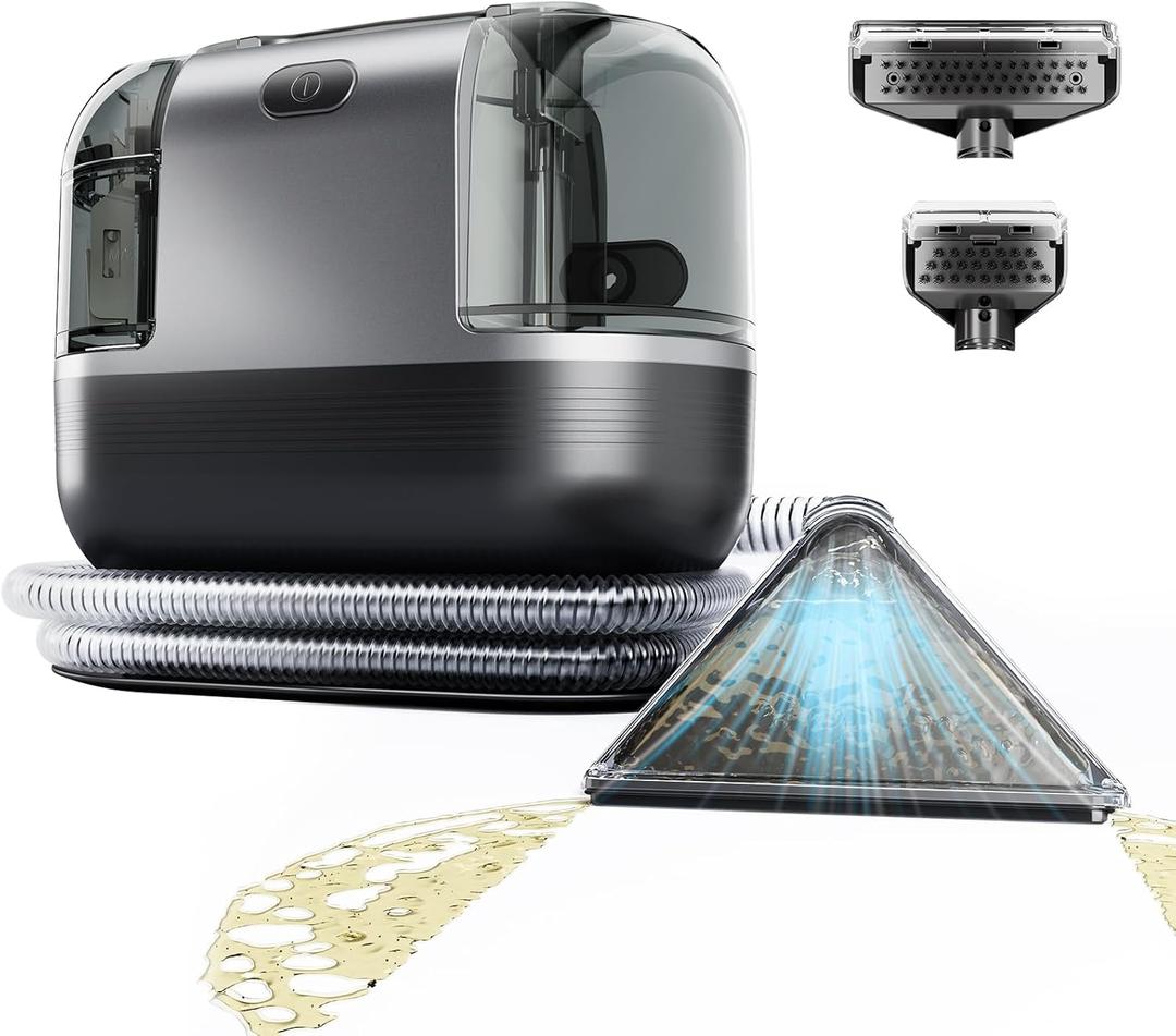 18Kpa Carpet Cleaner Machine, 500W Portable Carpet Spot and Upholstery Cleaner Machine with Handle for Pet Stains, Sofa, Car Seat, Furniture (black)