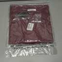 ZAAYOGARDEN Womens Tops Casual Summer Short Sleeve Shirts V Neck 3/4 Sleeve Work Outfit Cute Basic Tees Tunic Top Burgundy (L)