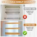 Hoolerry 5 Pcs Wire Shelf Covers Foamed PVC Wire Rack Covers for Removable Closet (Not Wood) Pantry Shelves for Cabinet Bathroom Kitchen Shelving Decoration(Wood Color,33 x 16 Inch)