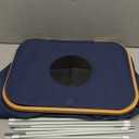 SpaceAid Recycling Bin for Kitchen 26 Gallon, 100L Recycle Bin with Lid and 2 Reusable Inner Bags, for Bottle Can Glass Plastic Stickers, Blue