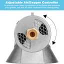 High Pressure Cast-Iron Propane Burner Head, Propane Cooking Burner with 20 PSI Adjustable High Pressure Propane Regulator with Hose and Brass Fitting, Quemadores De Gas propano for Outdoor Cooking