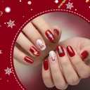 2 x Lavinda Semi Cured Gel Nail Strips - 20 Pcs Christmas Gel Nail Stickers with Santa, Xmas Tree, Candy Cane, Stars & Bow tie, Long-Lasting, Easy to Apply for Holiday Home Nails DIY | Candy Star Wishes