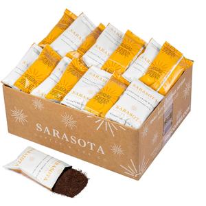 Sarasota Coffee Ground Packets | Gourmet Medium Roast Bulk Packs | Breakfast Blend | Low Acid Mold Free Individual Single Pot Pouches for 12 Cup Coffee Maker | 2 Ounce Bags, 36 Count (2 Ounce (Pack of 36))