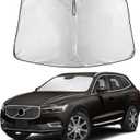 EcoNour Windshield Sunshade Compatible for Volvo XC60 2018-2024 2025 2026, Sun Visor for Front Windshield & Window Sun Shade Cover, UV Heat Blocker & Protector, Car Accessories
