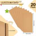 Henoyso 20 Pack 24 X 48 Inch Brown Cardboard Sheets