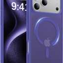 Magnetic for iPhone 17 Pro Max Case,[Anti-Slip][Compatible with MagSafe][Military Grade Drop Protection] Shockproof Protective Translucent Phone Case for iPhone 17 Pro Max Case,Cobalt Blue