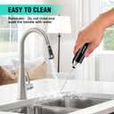 HAUSHOF Powerful Rechargeable Milk Frother Wand with Stand, Handheld Electric Foam Maker, Drink Mixer with 2 Detachable Stainless Steel Whisks 2 Speeds for Coffee Latte, Cappuccino, Matcha, Black