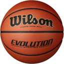 Wilson Evolution Indoor Basketball Youth Size 6, 1 Count, Black (Brown)