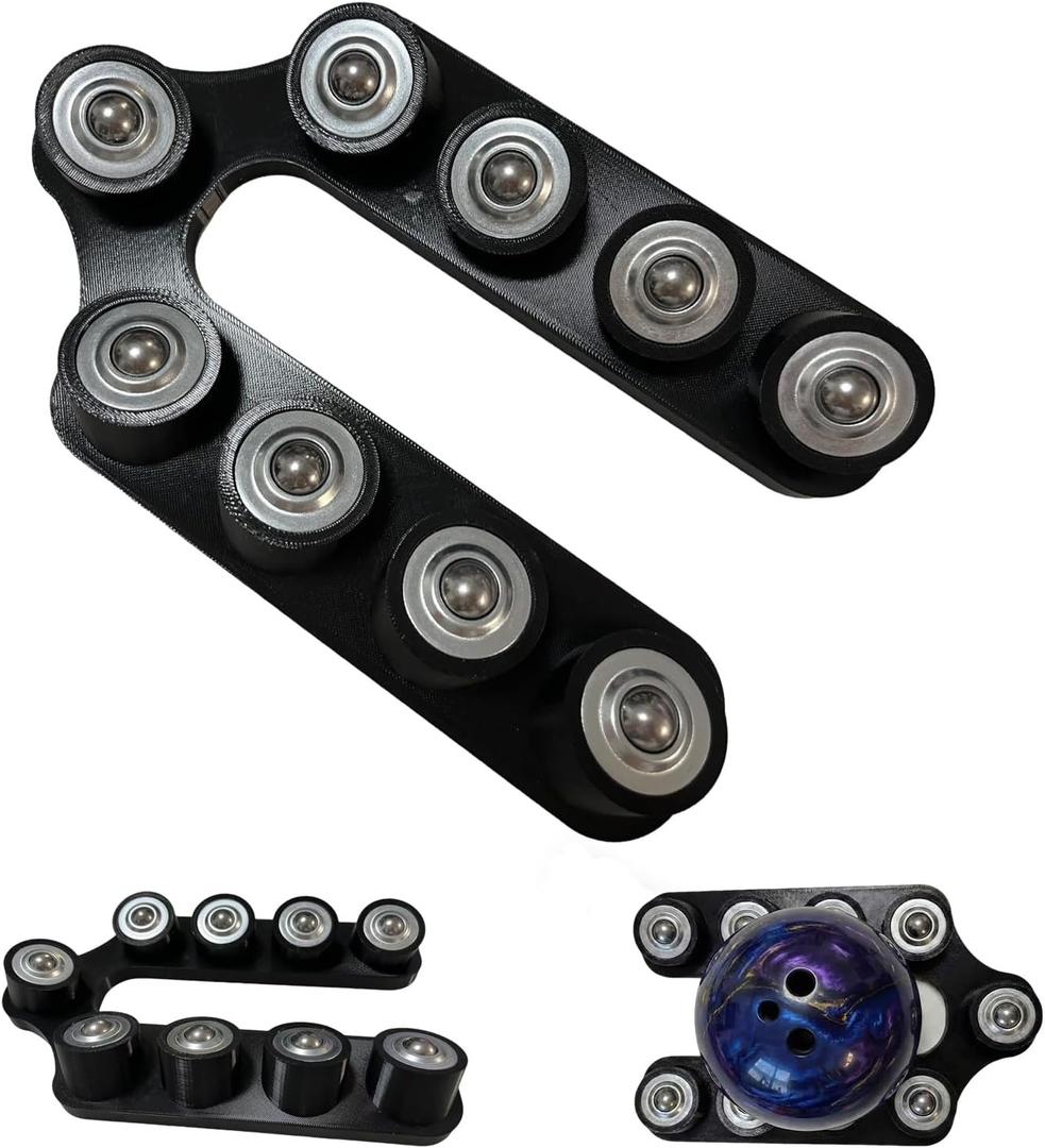 Bowling Ball Spinner, Hook & Grip Trainer with Maintenance Stand - All-in-One Practice Tool for Improving Rev Rate and Ball Performance