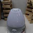 Crane Ultrasonic Teardrop Cool Mist Humidifier, Large 1 Gal Tank, Automatic Shut-Off, Baby Humidifiers for Nursery and Bedroom, Grey (1 Gallon)