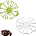 2Pcs Double Sided Cake Portion Marker, 10/12 and 14/16 Slices Round Cake Slice & Pie Slicer Marker Pie Cutters Cake Divider Cheesecake Cutter Baking Tool for 10 Inch Diameter