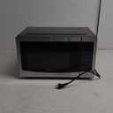 West Bend WBMW110S Microwave Oven 1000-Watts Compact with 6 Pre Cooking Settings, Time and Weight Defrost, Electronic Control Panel and Glass Turntable, Metallic