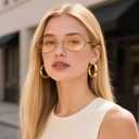 Dollger Retro Oval Sunglasses for Women Men Vintage Trendy 90s Gold Metal Frame Sun Glasses UV400 Protection Champagne Shades