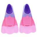 Kids Swim Training Fins, Comfortable Silicone Short Fins for Lap Swimming Flippers, Travel Size Flipper for Kids with Mesh Bag Size 13-2