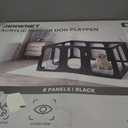 Acrylic Clear Dog Playpen Indoor with Door, 26'' H Transparent Dog Play Pen for Small Dogs, No-Connector Modular Puppy Playpen with Integrated Suction Cups Base, 8 Panels, Black
