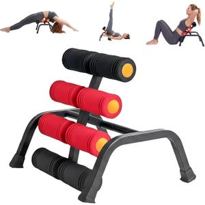 Mini Inversion Table with Back Massage Roller, Back Stretching Machine for Back Pain Relief, Easy to Assemble & 297LBS Weight Capacity, Spinal Decompression Table for Home Gym