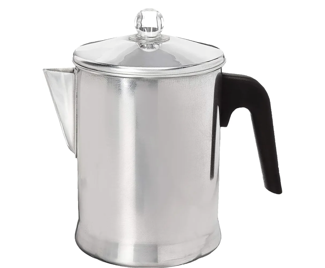 Primula Today Aluminum Stove Top Percolator Maker Durable, Brew Coffee On Stovetop, 9 Cup, Silver