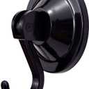 Suction Cup Hooks, Powerful Vacuum Wreath Hangers for Glass Door or Window, Set of 4, Black