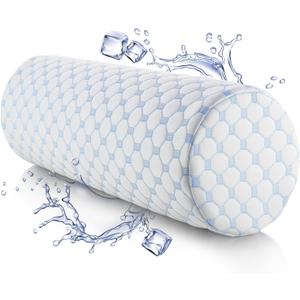 Nestl Neck Roll Pillow for Pain Relief - Premium Memory Foam  Bolster Pillow for Sleeping with a Breathable Cooling Cover - Comfy Cylinder Neck Roll Pillow